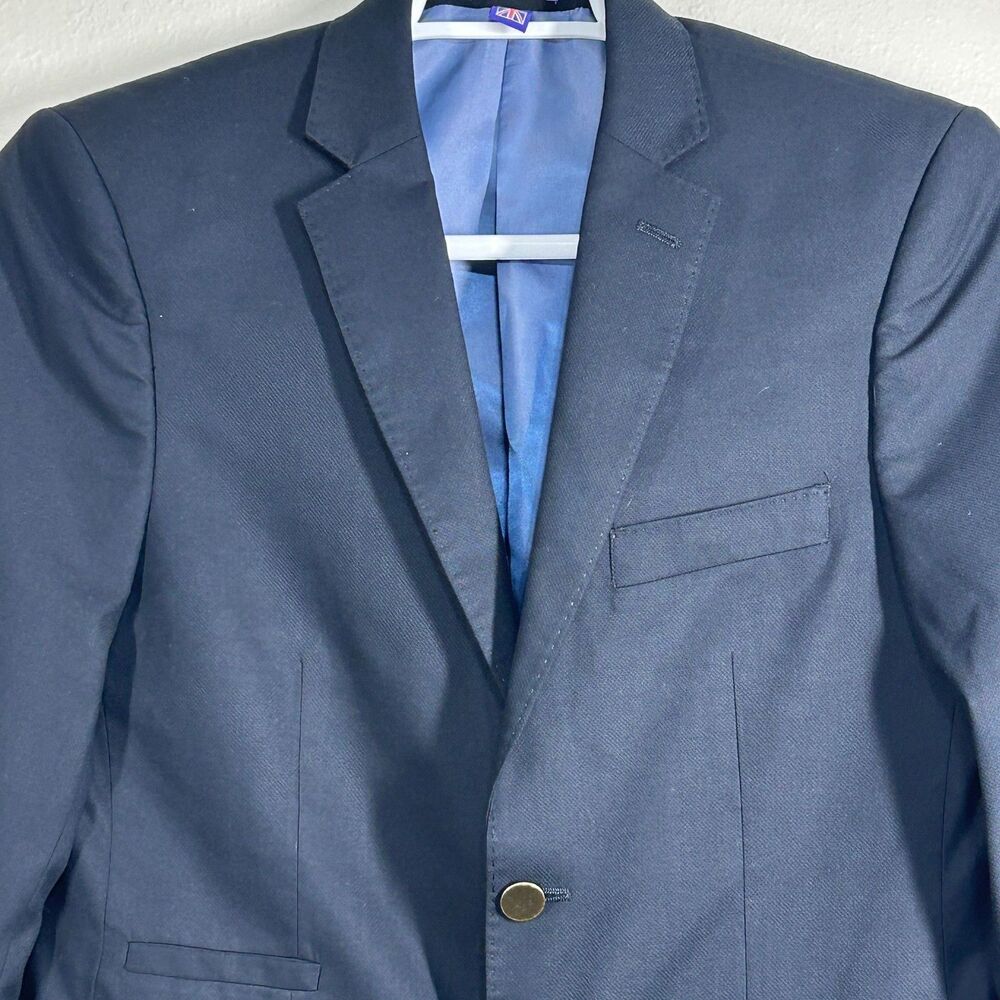 The Savile Row Co Sport Coat Mens 38S Navy Two Button Gold Buttons Notched Lapel